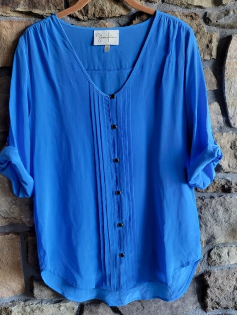 Anthropologie Bundle Tops 6 Long Sleeve S Pattern Silk Embroidered - Picture 9 of 14